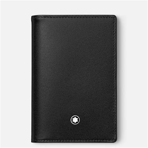 montblanc meisterstuck business card holder - black|montblanc meisterstück card holder.